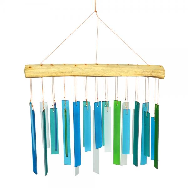 Sea Glass Vertical Bar Wind Chime 15in Project Isabella