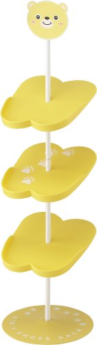YAMAZAKI home 7963 Bear Children’s Rack-Kid’s Shoe Organizer, Yellow