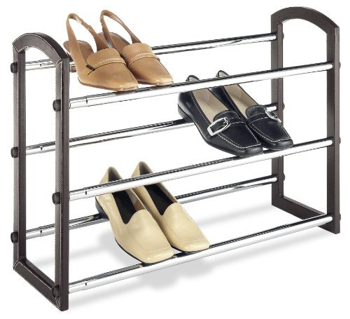 Whitmor Faux Leather Shoe Rack 3-Tier