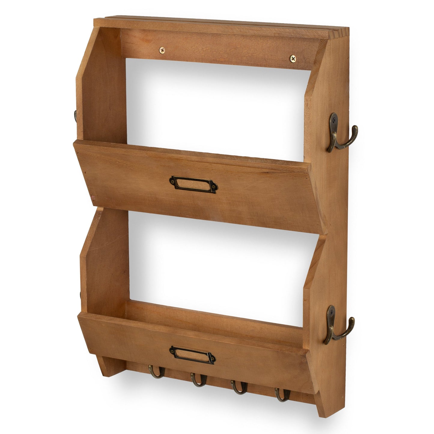 VESTI 2-Tier Entryway Coat Rack and Kitchen Drawer Utensil Organizer - 12 Hooks - wallniture