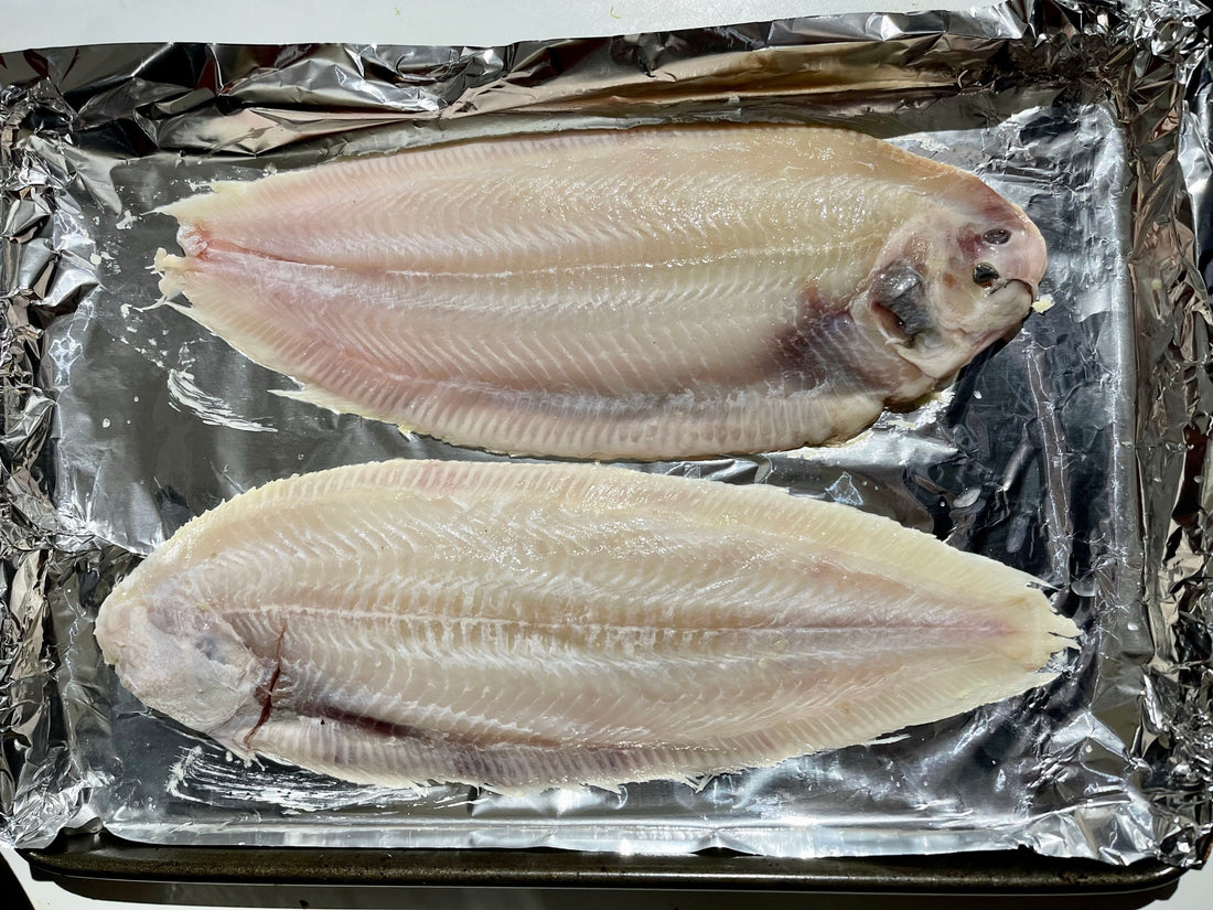 Whole Dover Sole with an Olive Oil, Caper, Lemon and Basil Dressing