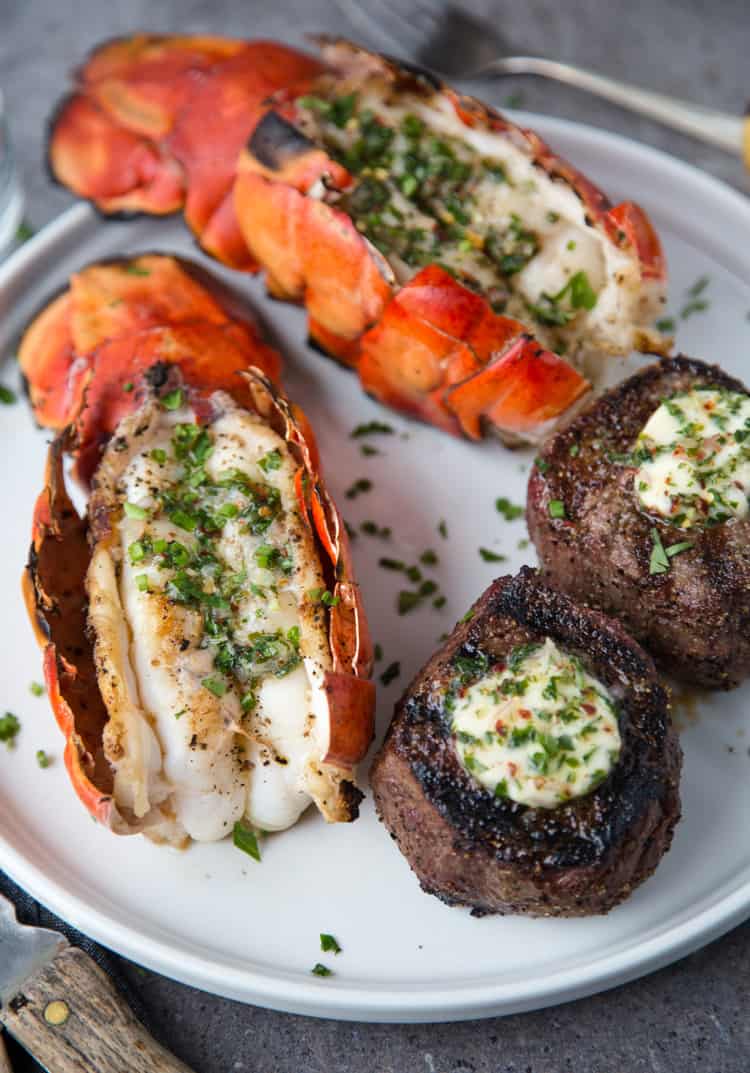 Surf and Turf on the Grill with Herb Compound Butter
