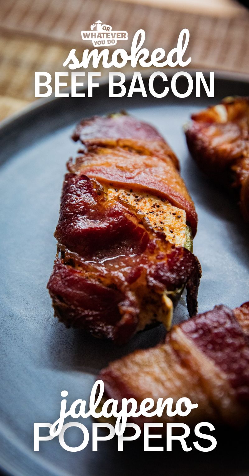 Smoked Beef Bacon Jalapeno Poppers