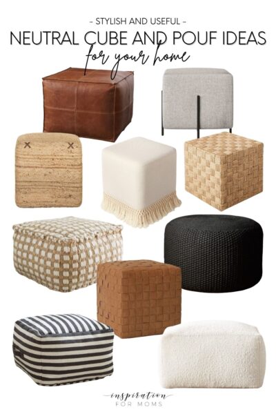 Stylish Neutral Cube and Pouf Ideas For Your Home