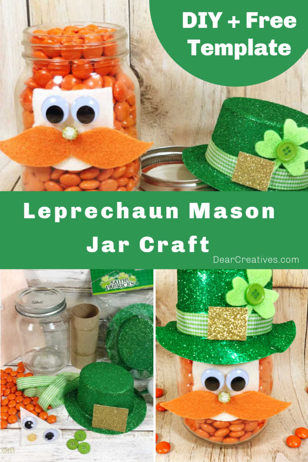 Leprechaun Mason Jar Craft  DIY St. Patricks Decoration!
