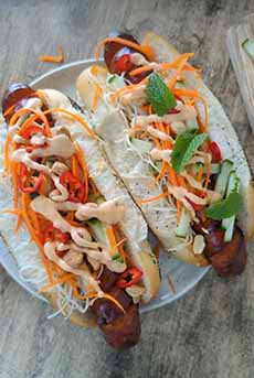 National Banh Mi Day Fusion Food: Sausage Banh Mi Sandwich