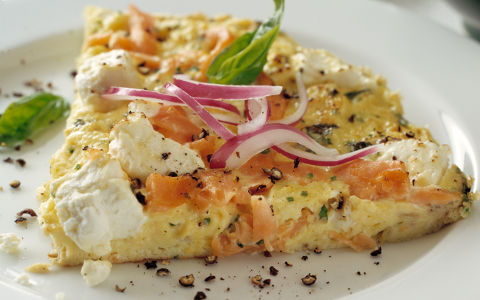 Smoked Salmon and Cream Cheese Fritatta @BordBia #foodaware