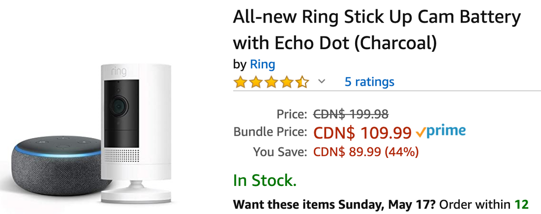 Amazon Canada Deals: Save 44% on All-New Ring Stick Up Cam Battery + Little Tikes Cozy Coupe + 41% on Juicer Machine + More Offers