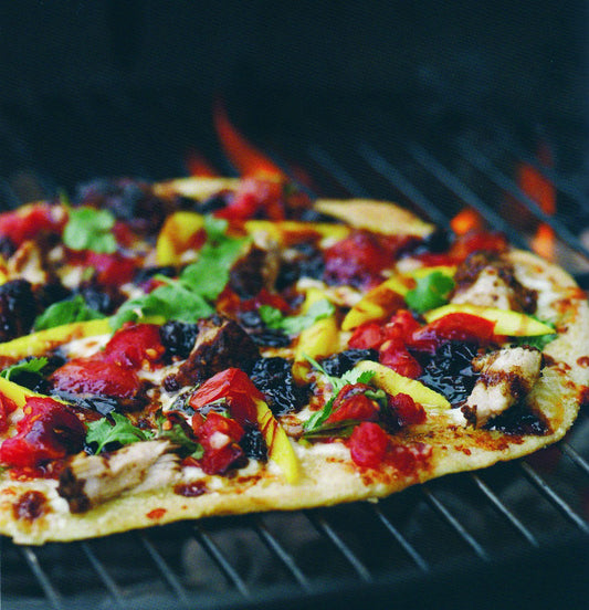 Recipe: Fire up the grill – for Barbecued Mediterranean Pizza with Basil Oil and Ricotta