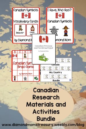 Canada Research Resources and Fun Activities For Younger Children
