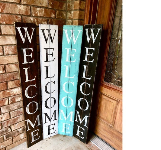WELCOME SIGN, wood welcome sign, rustic welcome sign, front door sign, entryway decor, welcome porch sign, doorway sign, farmhouse welcome by NativeRange