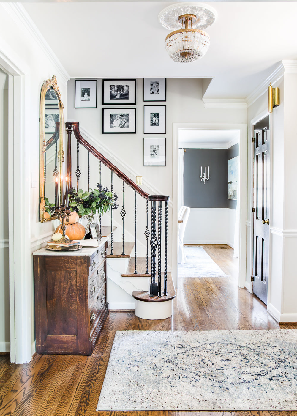 How we hung our stairway gallery wall quickly and easily without any accidental nail holes + inspiration for other gallery walls in the house
