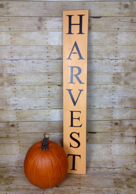 HARVEST SIGN, Front door sign, harvest, porch sign, entryway, harvest, fall decor, fall sign, Halloween, thanksgiving, autumn sign, trick by NativeRange
