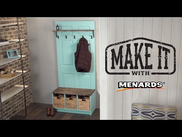 Make It With Menards! Learn how to build your own hall tree made from a door! Download instructions here: ...