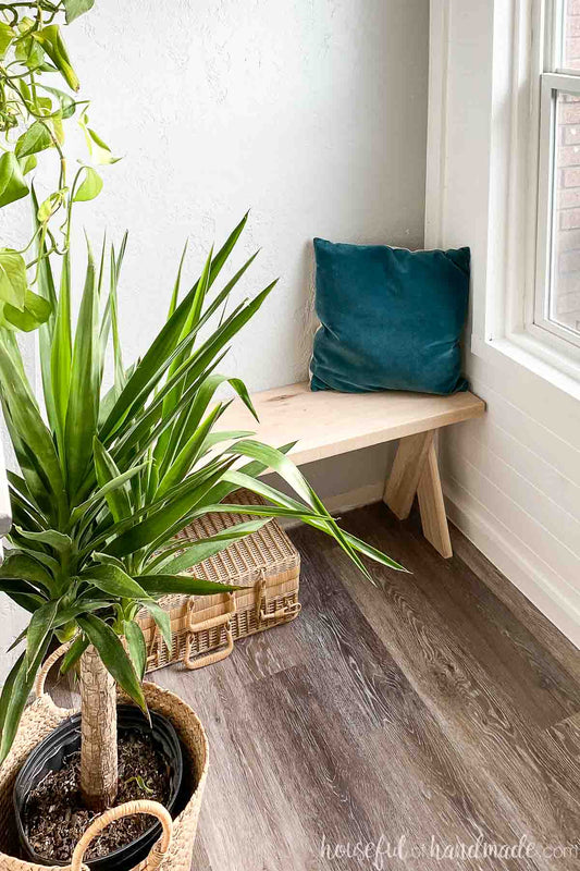You can never have too many benches! And you will love how easy this DIY X-Leg bench is to build