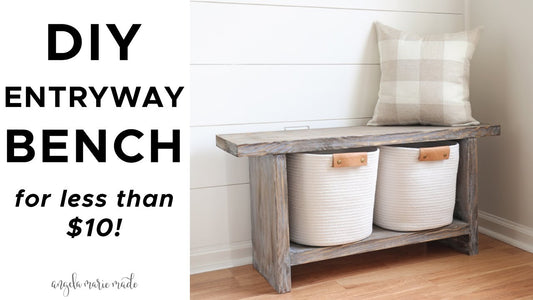 Easy DIY Entryway Bench for less than $10 by Angela Marie Made (1 year ago)