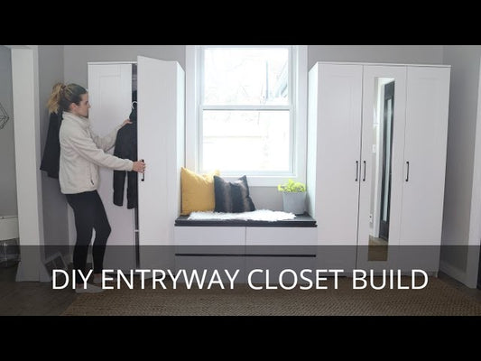 I built this functional storage for all our winter gear in our newly renovated entryway! This video is part of the @The DIY Mommy ORGANIZATION DIY & Decor ...