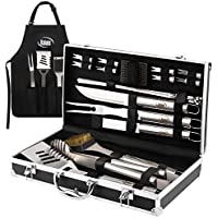 Kaluns Premium Stainless Steel Grill Set with Aluminum Case and Apron only $24.99