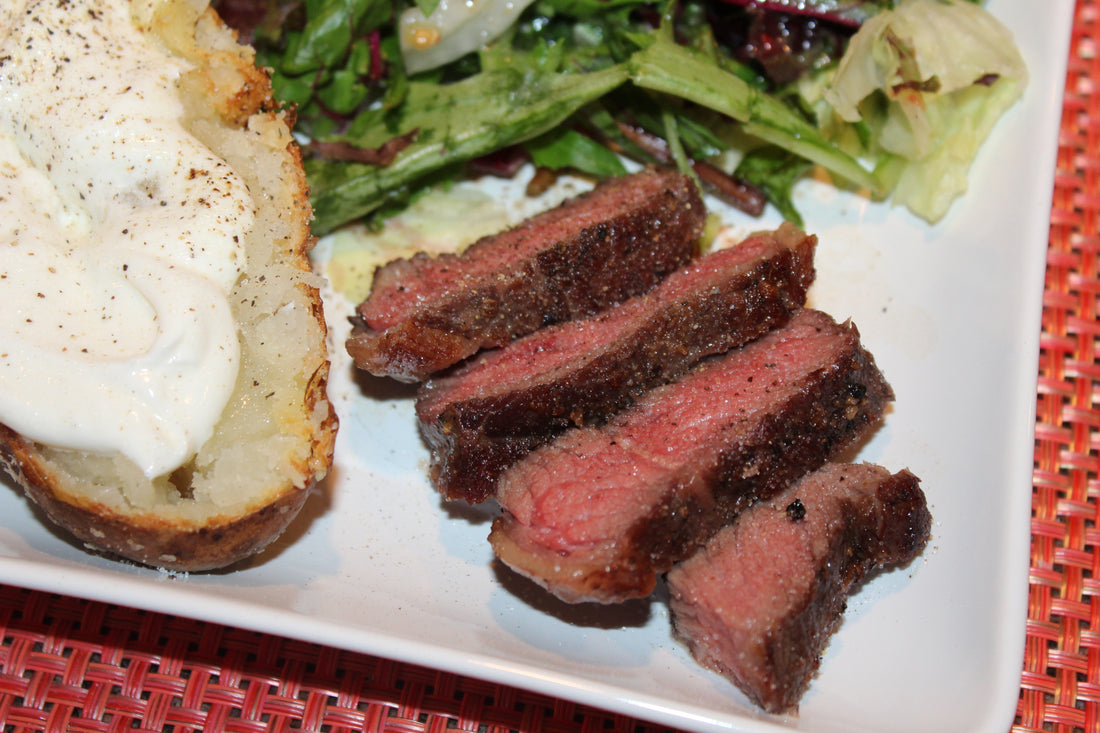 The Perfect Bison N.Y. Strip Steak, Sous-Vide Style