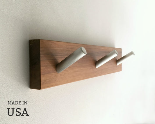 Modern Wood Coat Rack Made in USA, Custom Sizes by Special Order, Home Decor, Organization, Entryway Decor by andrewsreclaimed