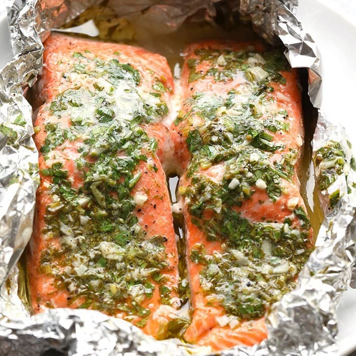Grilled Salmon in Foil