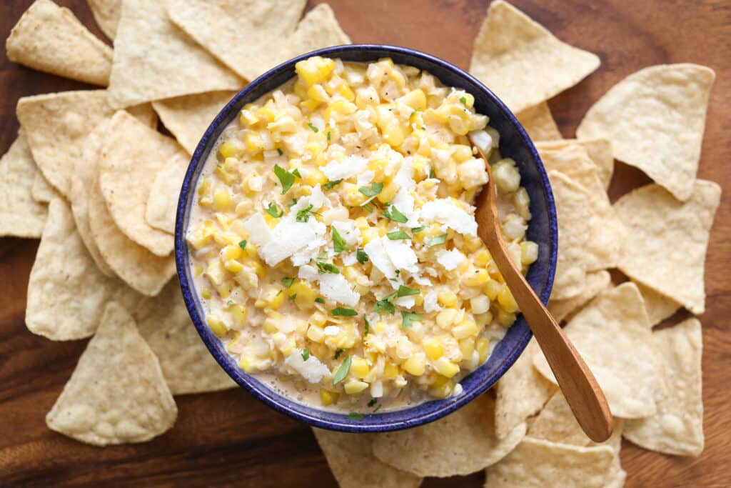 Elote {Hot Mexican Corn Dip}