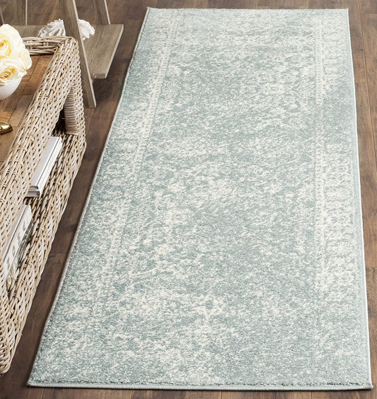 SAFAVIEH Adirondack Collection 2’6″ x 6′ Slate / Ivory ADR109T Oriental Distressed Non-Shedding Living Room Entryway Foyer Hallway Bedroom Runner Rug $27.32