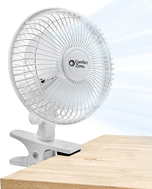Comfort Zone 6-inch Quiet Portable Indoor 2-Speed Desk Fan – $7.11 (reg. $16)