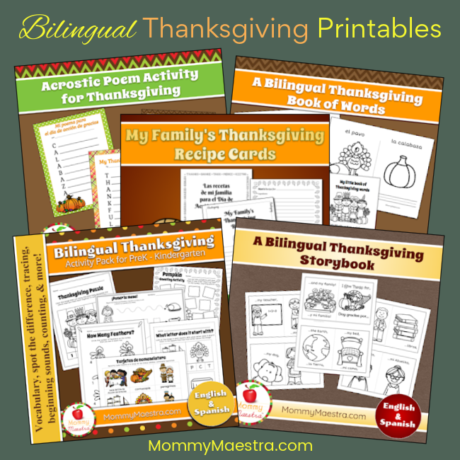 Bilingual Thanksgiving Printables