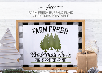 Free Farm Fresh Buffalo Plaid Christmas Printable