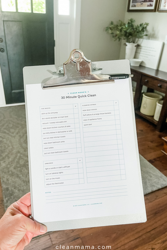 Need a Reset? Try a 30 Minute Quick Clean + Free Printable