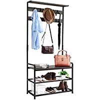 Mr Ironstone 3-in-1 Coat Rack Shoe Bench Entryway Storage Shelf Bench only $59.99