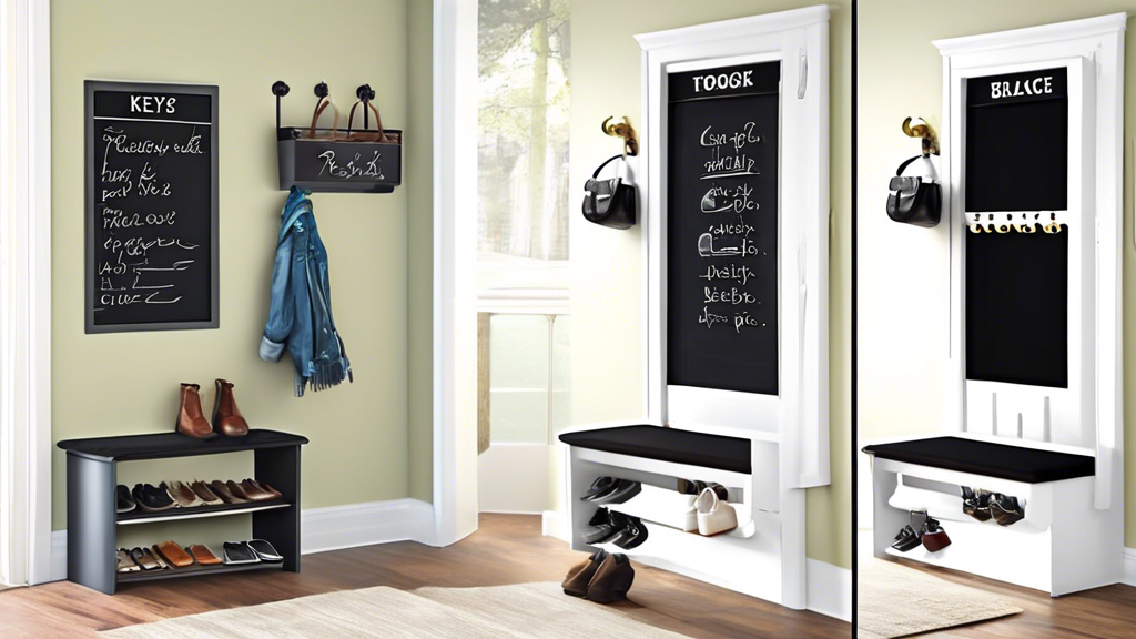Shoe Key Rack Organized Entryway: Shoe Rack with Chalkboard Key Holder – Project Isabella