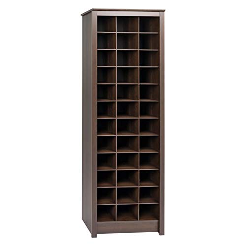 Moon Daughter 36 Cubby Pairs Shoe Display Storage Cabinet Shelf Space Holder Home Espresso Large
