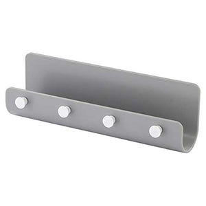 Mail, Letter & Key Holder, Self-Adhesive Key Rack Organizer Wall Mounted for Hanging in Entryway, Kitchen, Garage, Mudrooms - Grey