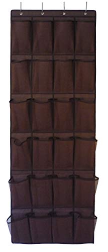 Roomganize Large Over the Door Shoe Organizer for Mens Sneakers (Bison brown)