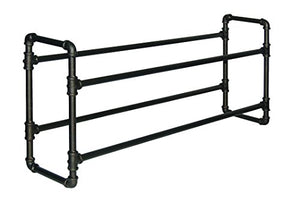 REAL HOME Innovations Real Home Modern Industrial 2 Tier Shoe Rack, 36" W x 8.2" d x 16" H, Satin Pewter Finish