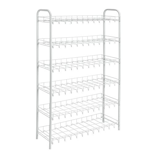 Metaltex USA Inc. Shoe Rack, White, 18-Pair