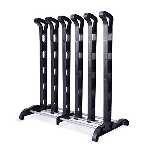 WILSHINE 3 Pair Boot Rack for Tall Boots Closet Entryway Standing Boot Storage Rack, Black