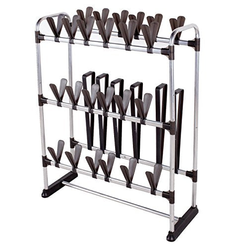 STORAGE MANIAC Space-Saving Standing Shoe Rack for 24 Pairs of Shoes and 3 Pairs of Boots