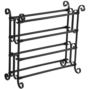 Cocoarm 4-Tier Shoe Rack Iron Shoe Tower Storage Organizer Unit Holder Vintage Style Sturdy Stand for Home Hotel Entryway Metal Shelf