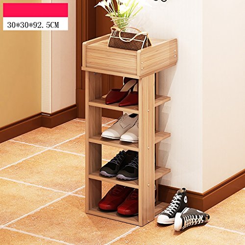 AIDELAI Shoe Racks Shoe Rack Natural Wooden Simple Shoe Rack Storage Organizer Holder Multilayer Multifunctional Storage Shelf (Color : A)