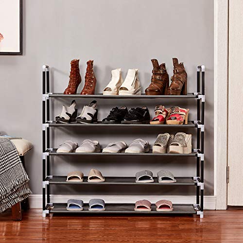 Shoe Rack, 25 Pairs, 5 Tiers Shoe Organizer, Shoe Racks for Closets, Shoe Organizer for Closet, Closet Shoe Organizer, Shoe Rack Organizer, Shoe Rack 25 Pairs, Tall Shoe Rack, 38"Lx12"Wx35"H