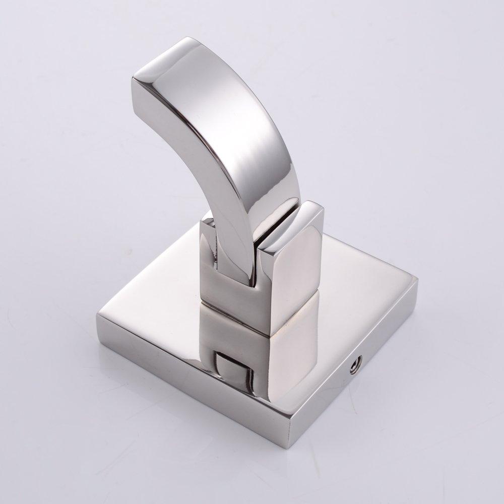 Kes Bathroom Single Coat Robe Hook SUS304 Stainless Steel Wall Mount Polished Finish, A21360