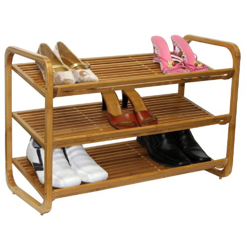 Oceanstar SR1231 3-Tier Bamboo Shoe Rack