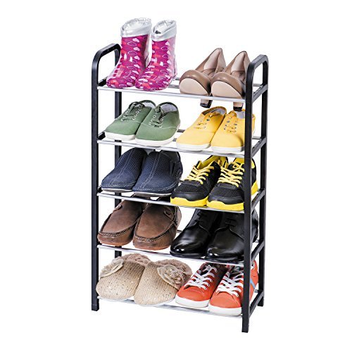 ArtMoon Labrador Shoe Rack 5 Tier Steel/Plastic 16,5" X 7,5 "X 27,5"