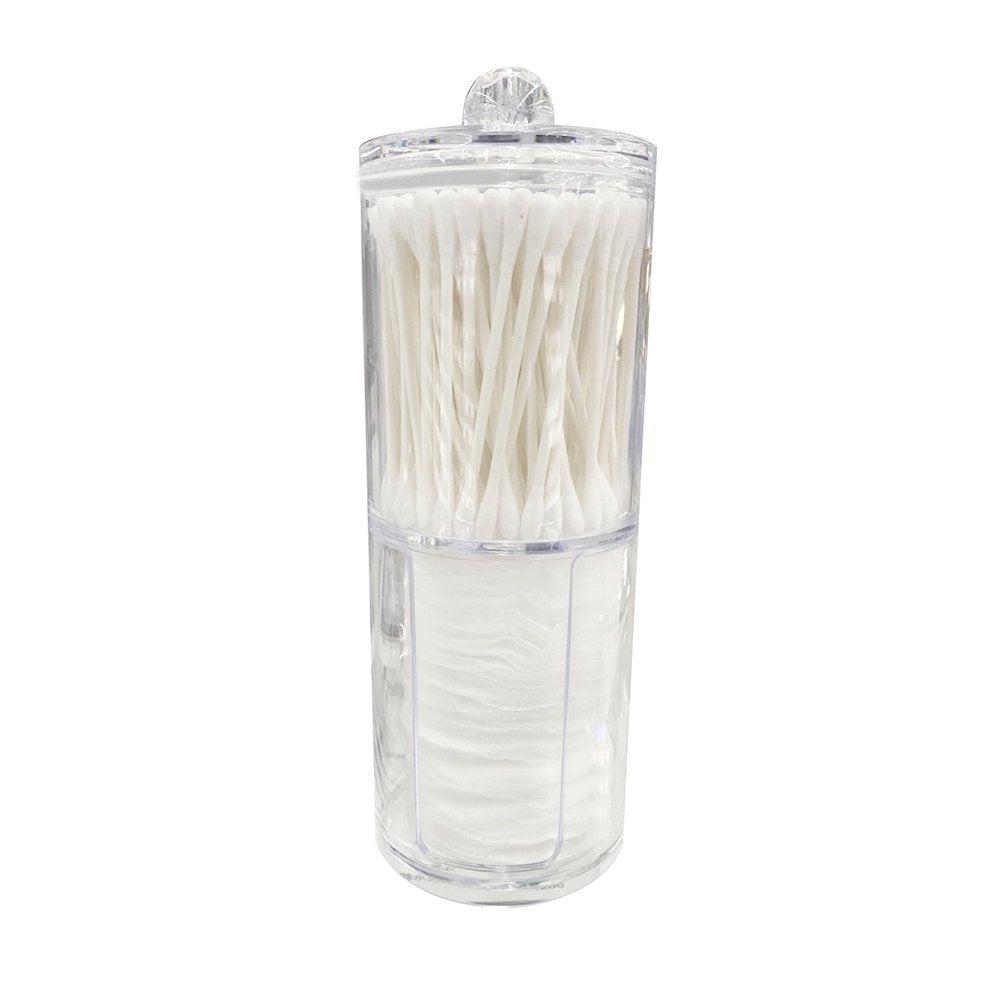 YJYDADA Acrylic Cotton Swab & Pads Container Organizer For Your Makeup & Stoarge Needs