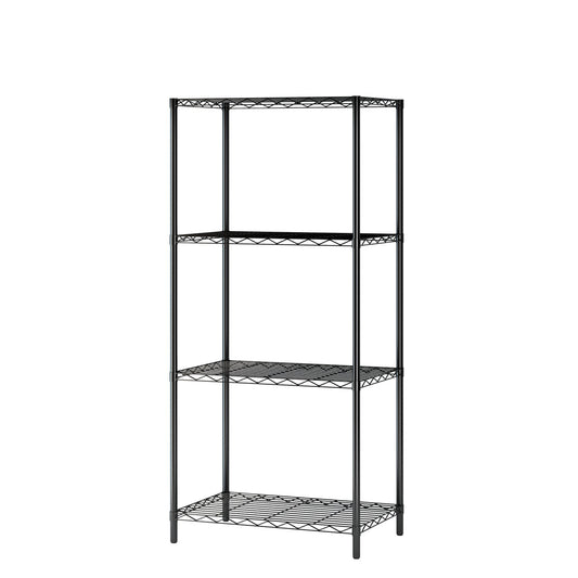 Homebi 4-Tier Wire Shelving 4 Shelves Unit Metal Storage Rack Durable Organizer Perfect for Pantry Closet Kitchen Laundry Organization in Black,21”Wx14”Dx46.5”H