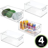 Best mdesign largeplastic storage organizer bin holds crafting sewing art supplies for home classroom studio cabinet or closet great for kids craft rooms 14 5 long 4 pack clear
