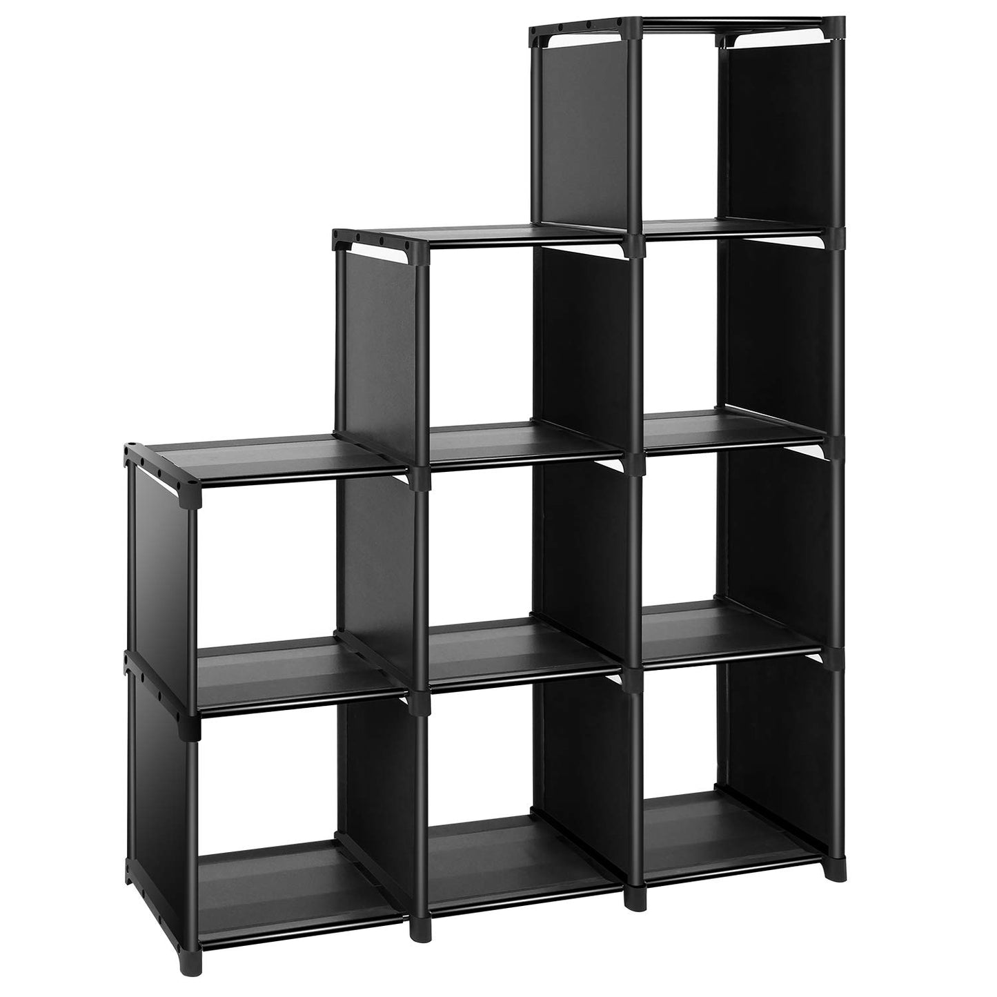 TomCare Cube Storage 9-Cube Closet Organizer Cube Organizer Storage Shelves Bookcase Bookshelf Clothes Cabinets Storage Cubes Bins Cubbies Shelving for Bedroom Living Room Office, Black